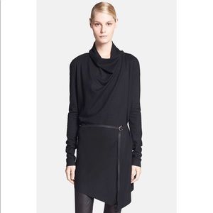 Helmut Lang Sonar Wool Wrap Cardigan - Black